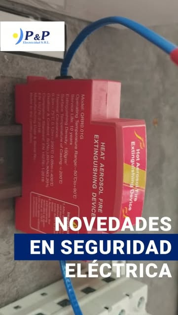 Novedades en seguridad eléctrica: dispositivo de extinción de aerosol.