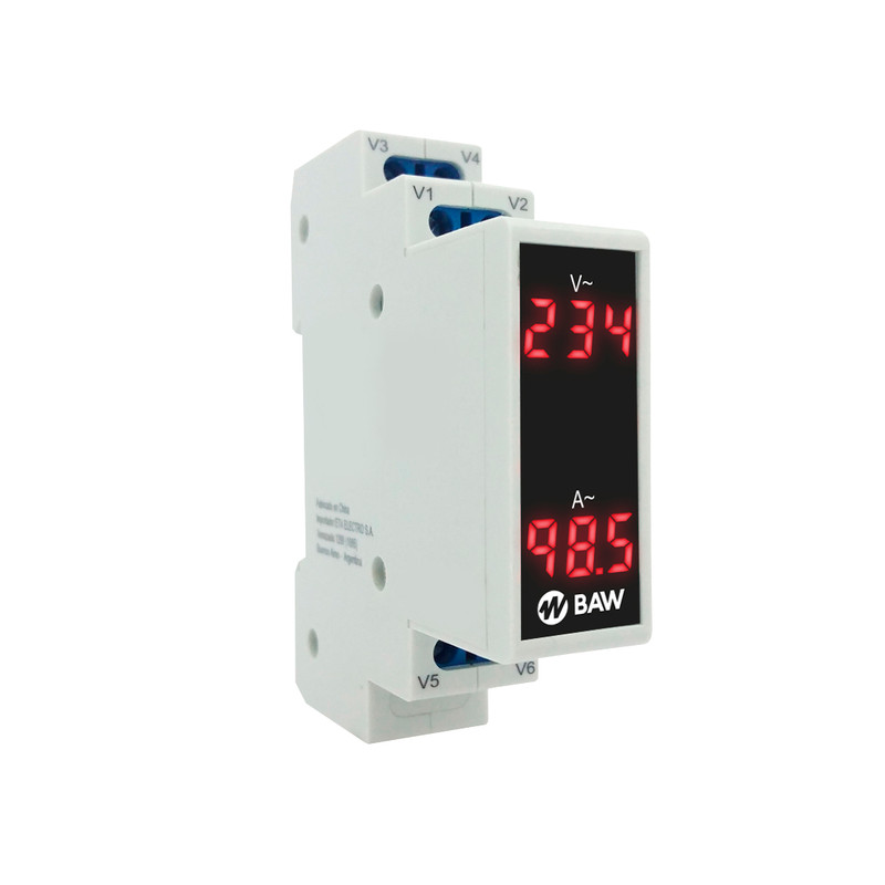 Volt-Amperímetro digital. 80~300Vca, 0,01~100Aca